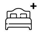 bed (queen bed ensemble base + mattress) 